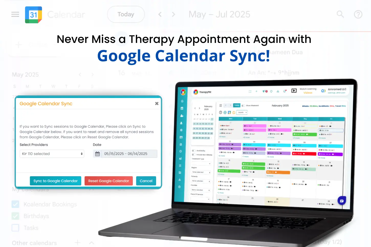 Never Miss a Therapy Appointment Again with Google Calendar Sync! 