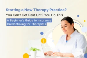 Insurance credentialing for Therapists guide illustrated image