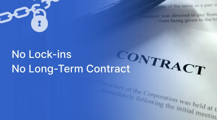 No lock ins No long term contract illustrated image