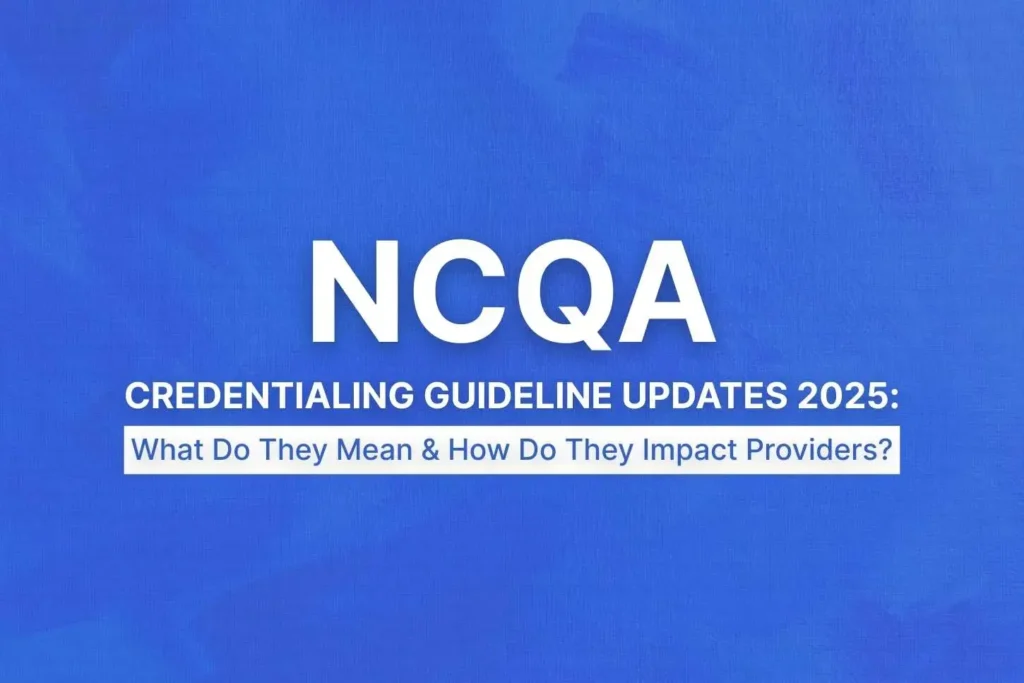NCQA Credentialing guideline image