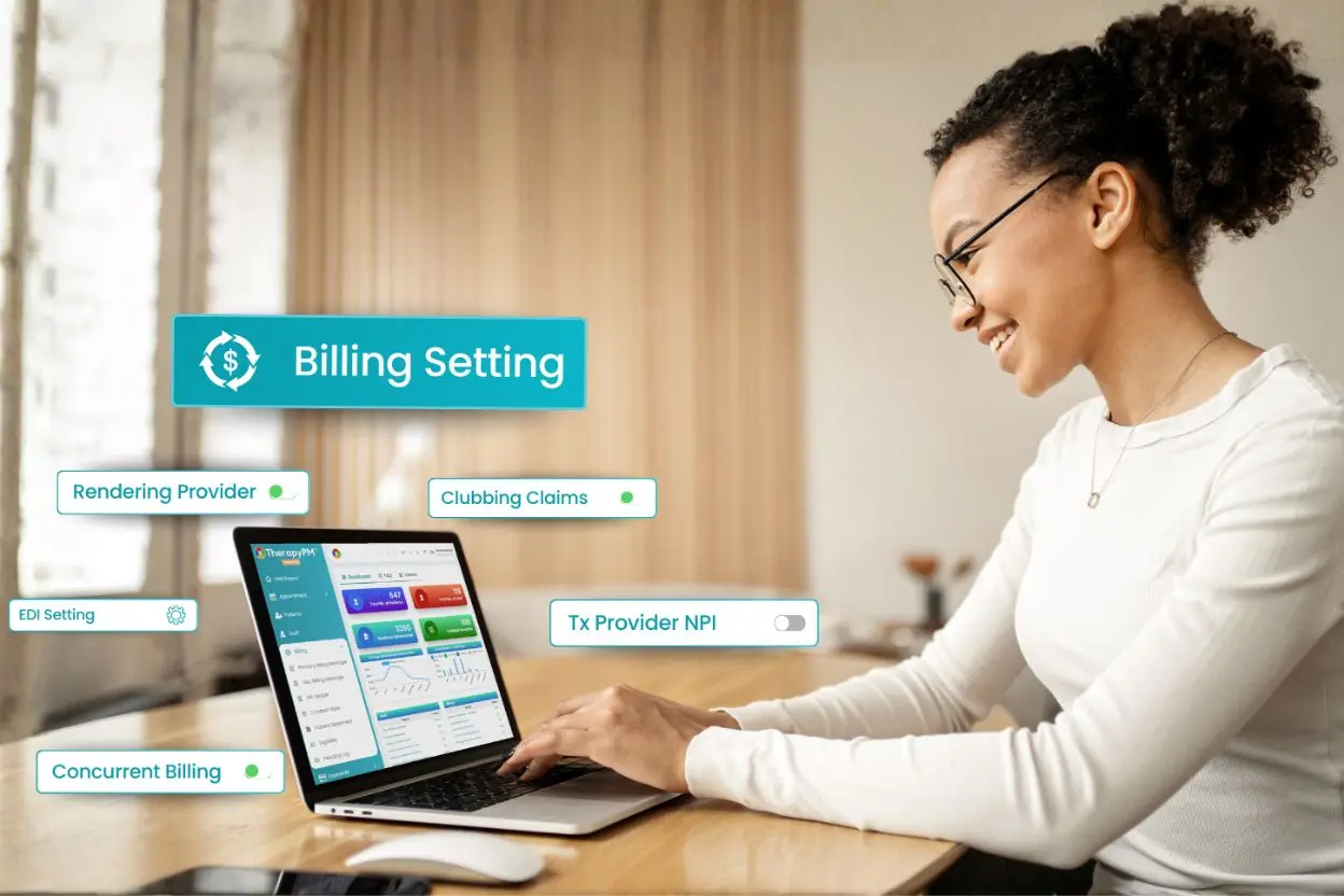 TherapyPM Insurance Billing Claim generation Illustrated Image