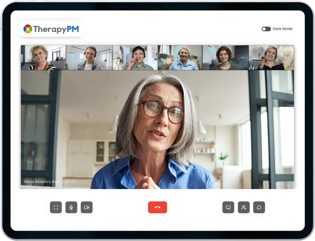 TherapyPM Practice Management software Telehealth panel Image